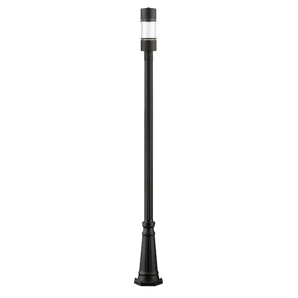 Z-Lite Luminata Outdoor LED Post Light, Black & Clear 553PHB-519P-BK-LED - main